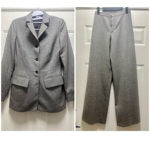 Barney’s New York Wool Suit Womans Sz 4 Taste Luxury Humor Italy Pants Blazer